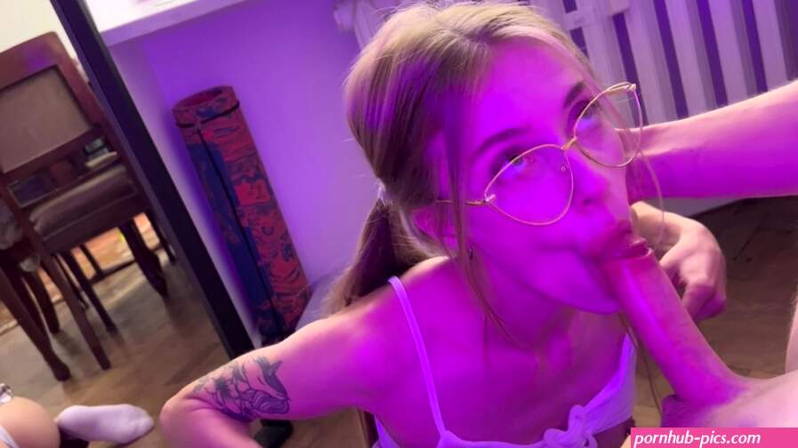 I asked a friend to practice giving a Blowjob