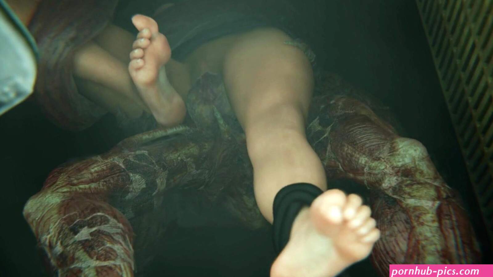 Upside Down Jill Fucked by Licker