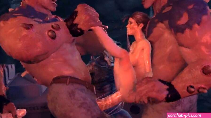 Huge Monsters Fuck Lara Croft in Three Cocks Part 3 2.76M