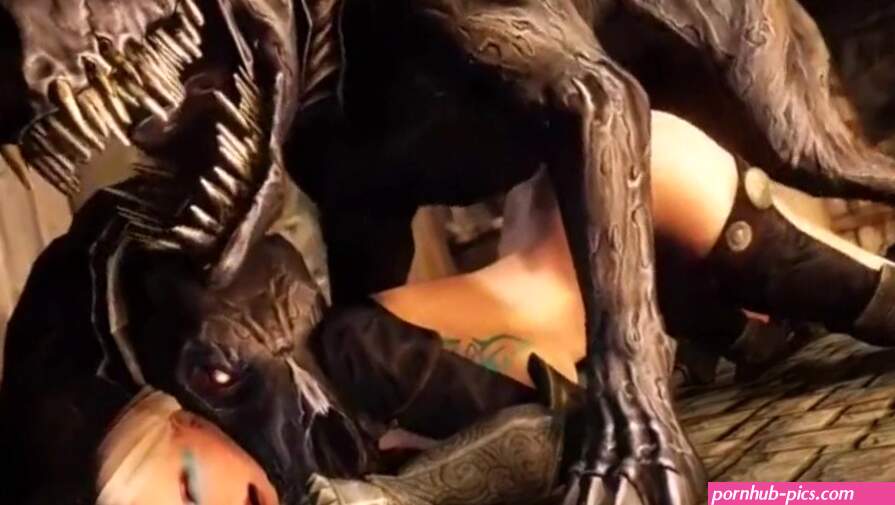 Monsters banged a big-boobed Bitch