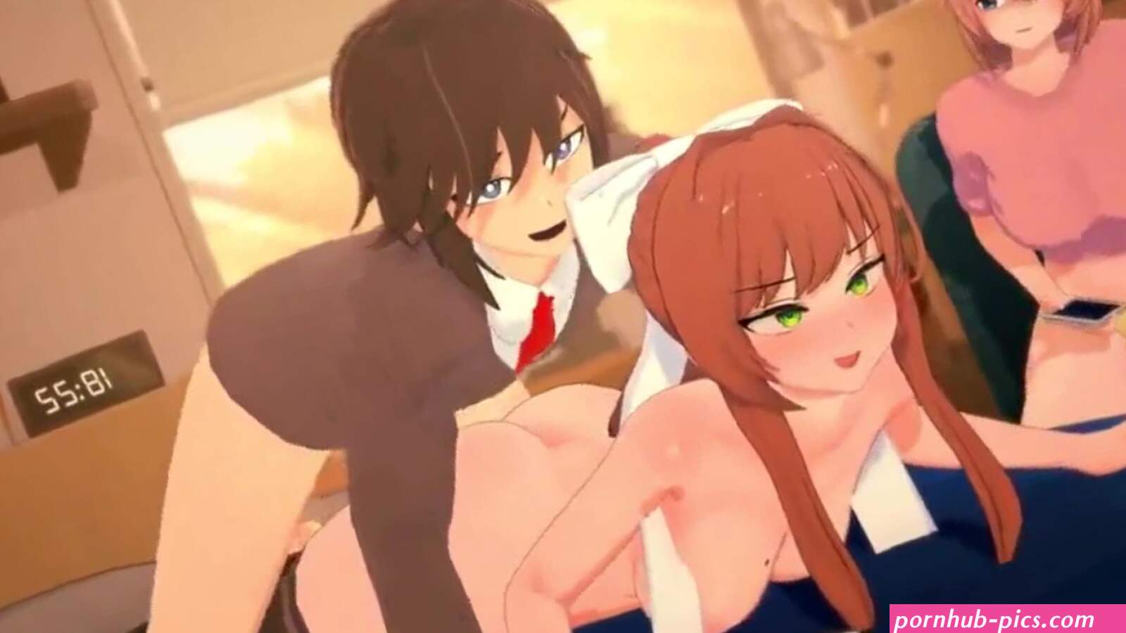 Doki Doki Literature Club Natsuki doki Doki Literature Club Pink Eyes 3d