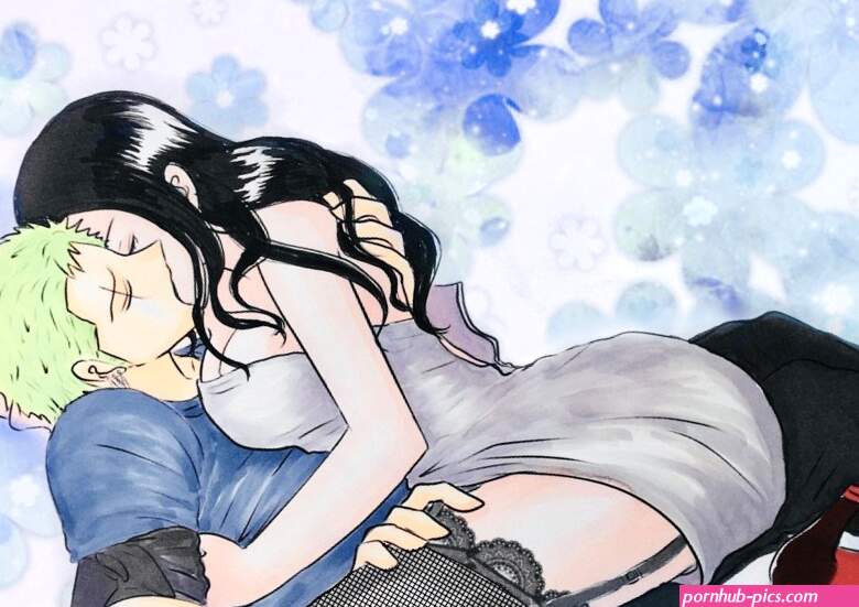 nico robin roronoa zoro one piece 1boy 1girl hetero kiss