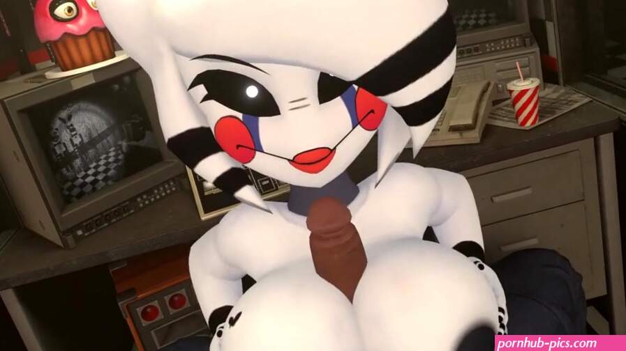 FNAF Puppet Titjob Five Nights at Freddys Cum in Mouth black man
