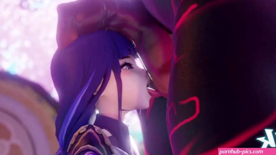 Raiden Shogun Genshin Impact Worshiping a Big Mitachurl cock porn Hilichurl 60 FPS
