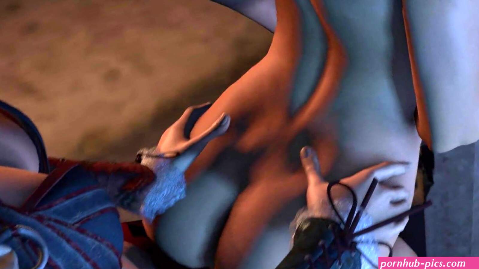 Lara Croft against futanari Harley Quinn