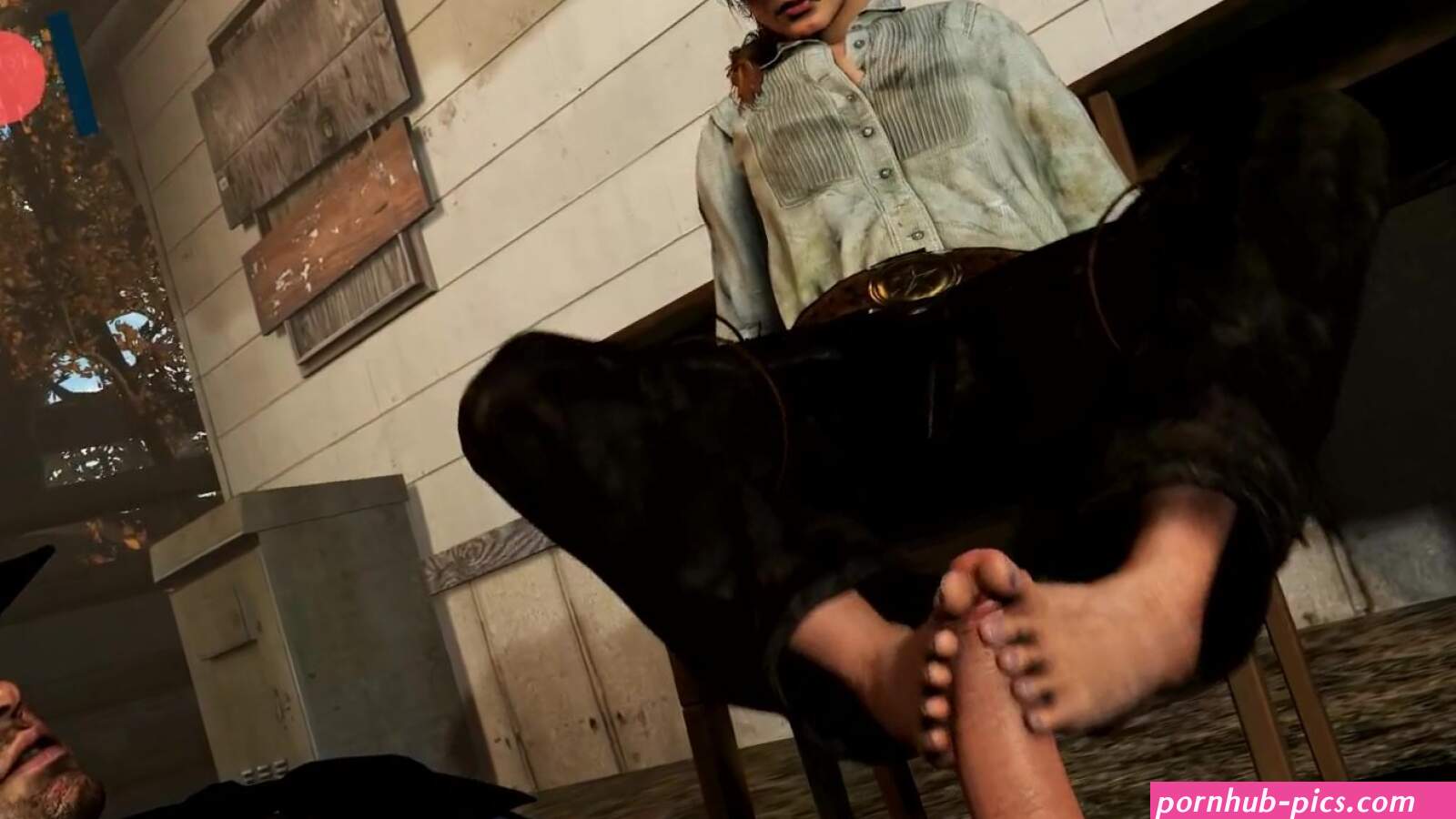 sadie gives arthur a footjob