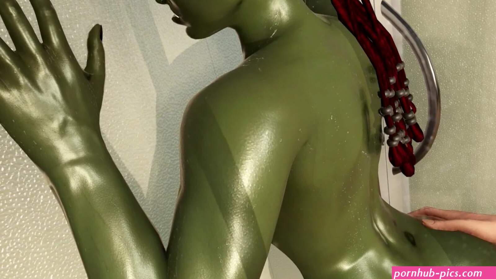 Shower sex with Yona the orc