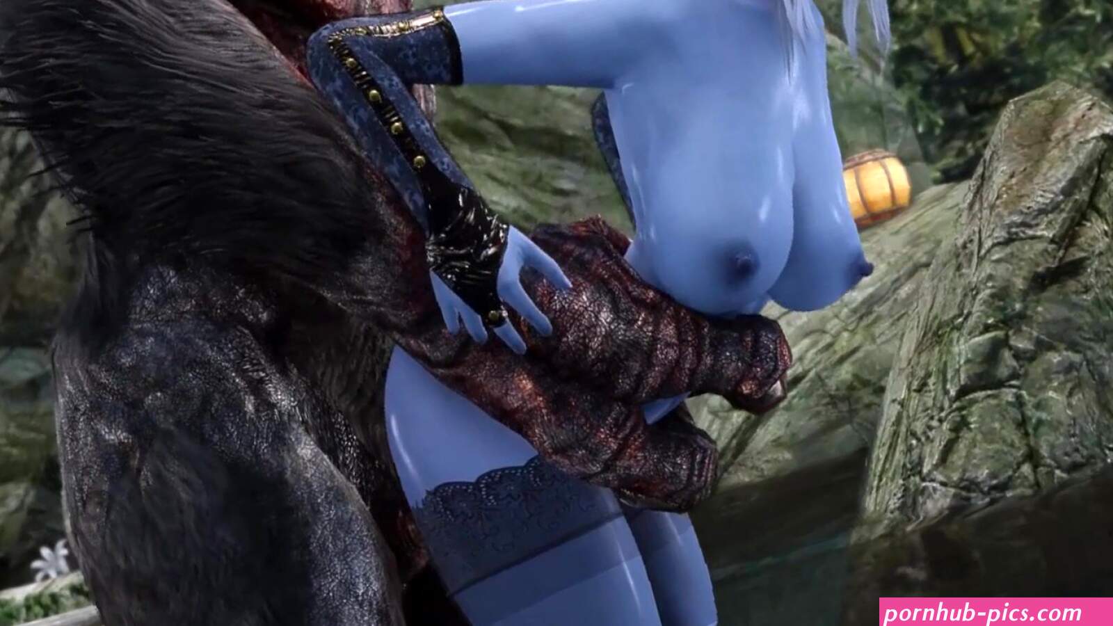 Blue Girl Sucks Troll Big Cock In Skyrim Animated Porn