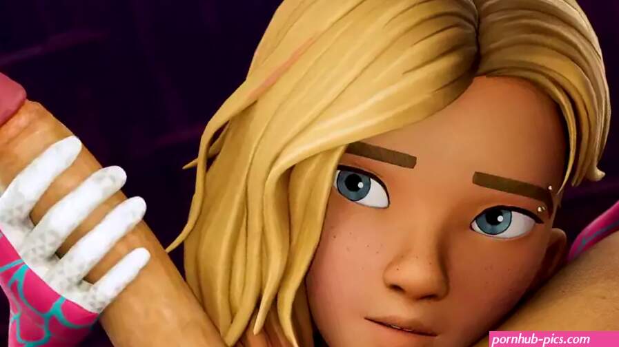Spider Gwen handjob cumshot