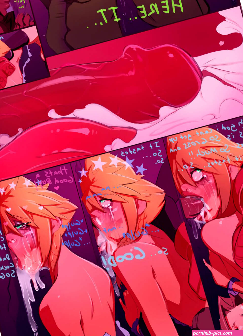 Cloud at the glory hole Porn comic Cartoon porn comics Rule 34 comic