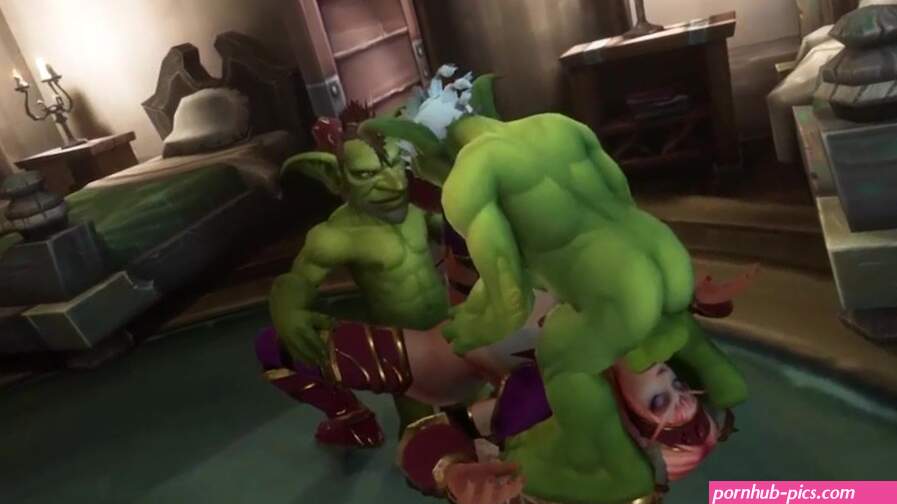 An Elf has a Threesome with two Goblins