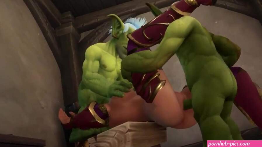 An Elf has a Threesome with two Goblins