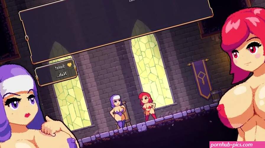 Scarlet Maiden Hentai game PornPlay Ep.5 lesbian strap on sex with a goblin big booty