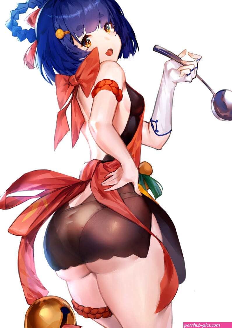 echomlete genshin impact xiangling ass erect nipples garter naked apron pantsu skirt lift