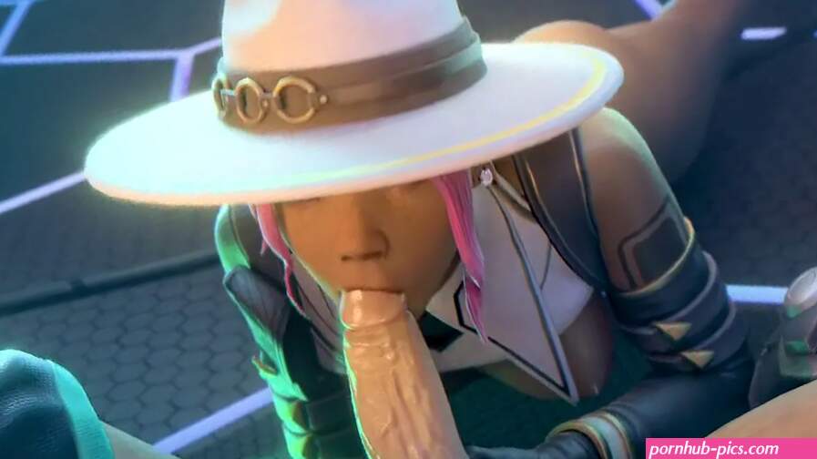 Ivy Valentine giving a blowjob