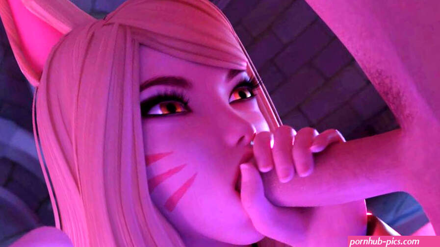 Ahri Deepthroat Cumshot