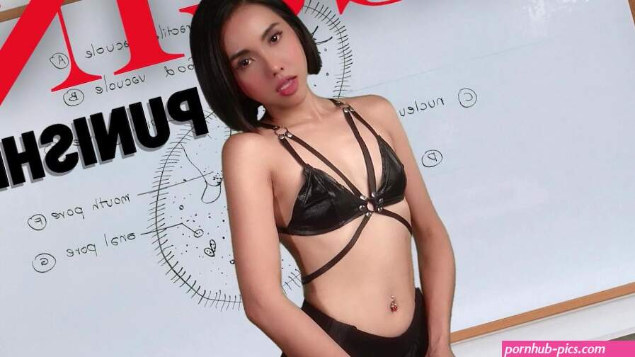 Hot MILF Asian FemDom Teacher Pegging with a strap on