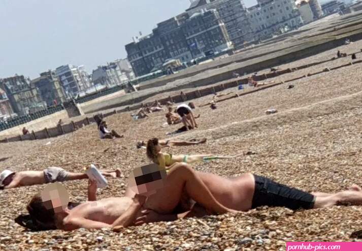 Outrage as couple perform sex act for a few minutes in front of families on beach