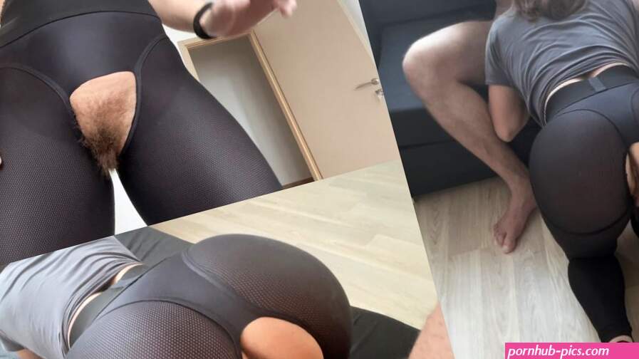 Setelah gym dia datang dengan celana sobek karena pumping ass