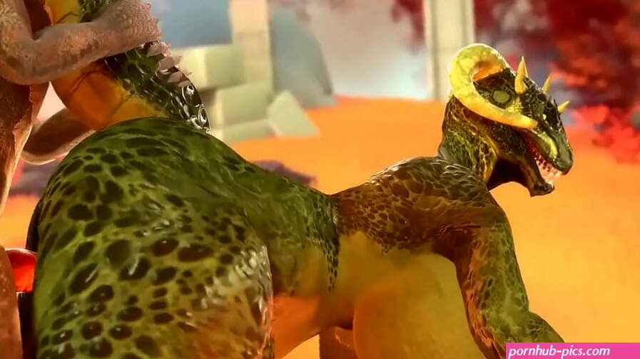 Sexy Argonian gets her fat ass pounded hard