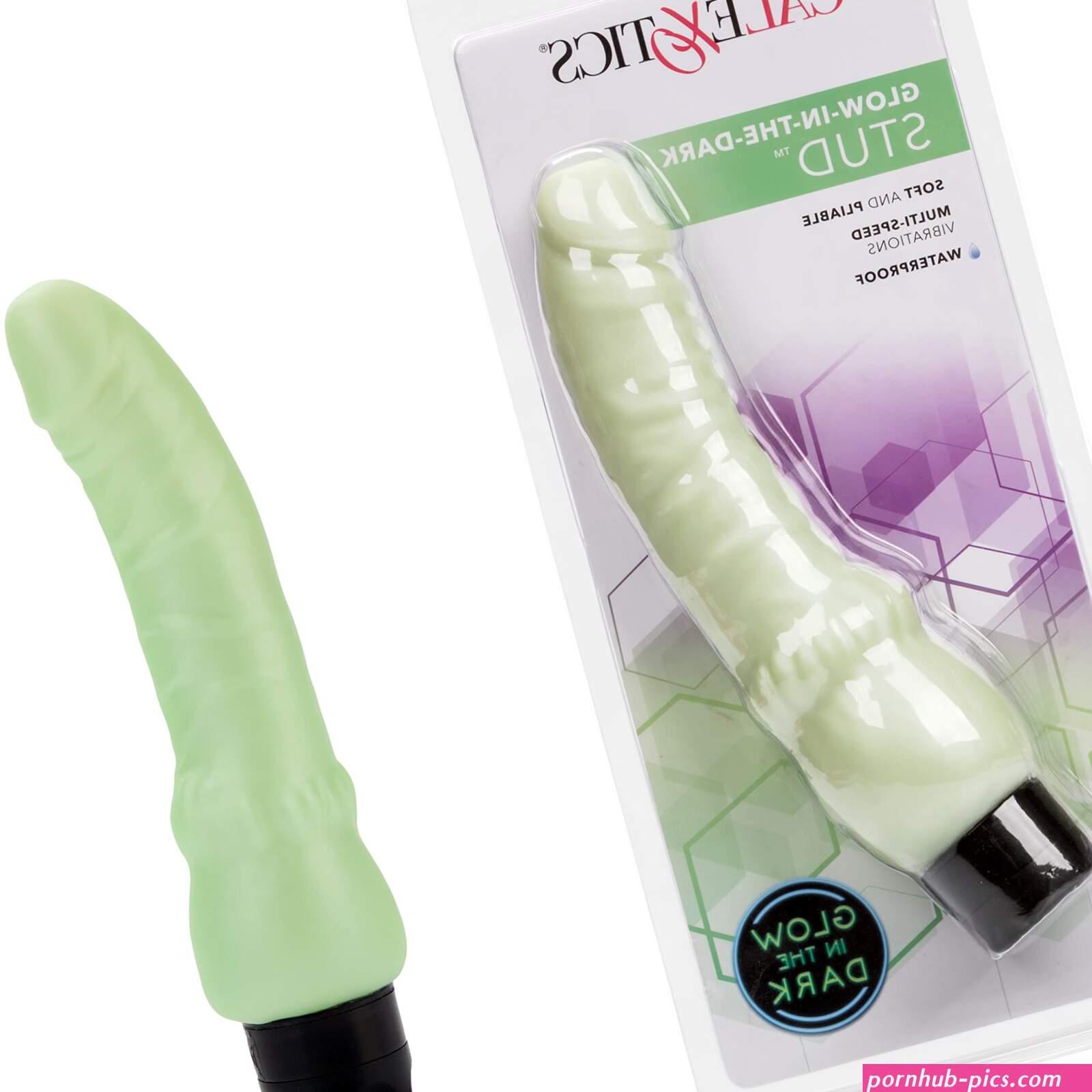 : CalExotics Waterproof Glow-In-The-Dark Stud Vibrator Mint : Health Household