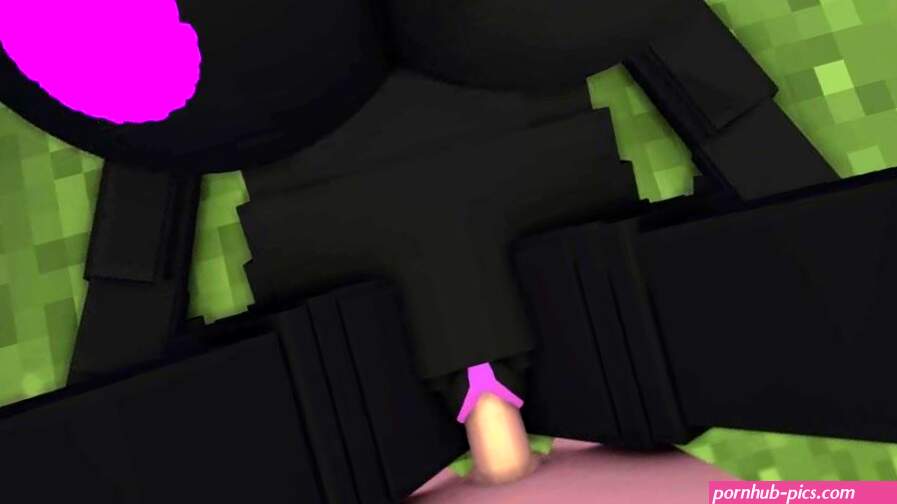 Enderwoman takes 3D Minecraft cum from villager