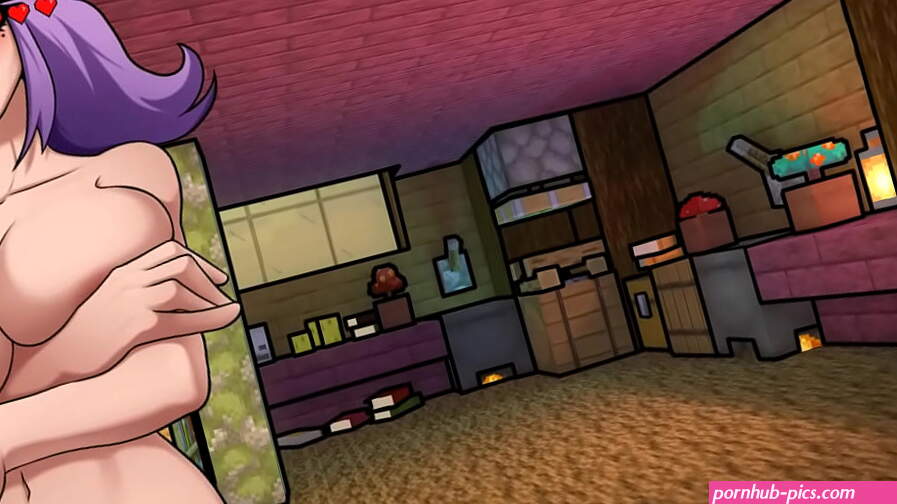 HornyCraft Minecraft Parody Hentai game PornPlay Ep.15 did you know that enderman girls were naughty purple thong