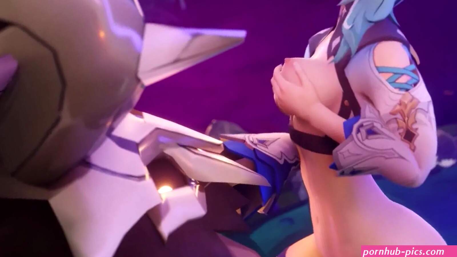 Genshin Impact Eula Riding Big Lawachurl Cock