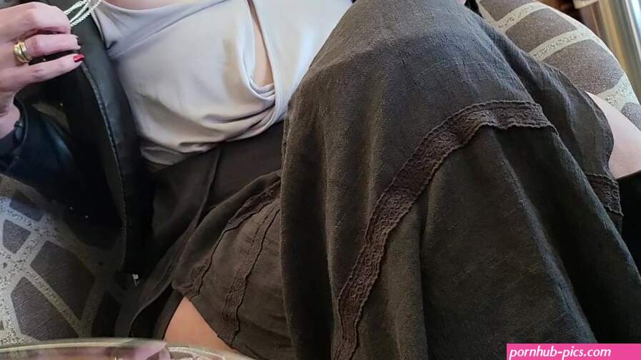 Flashing my Tits and Playing with My Thick Nipples in Public