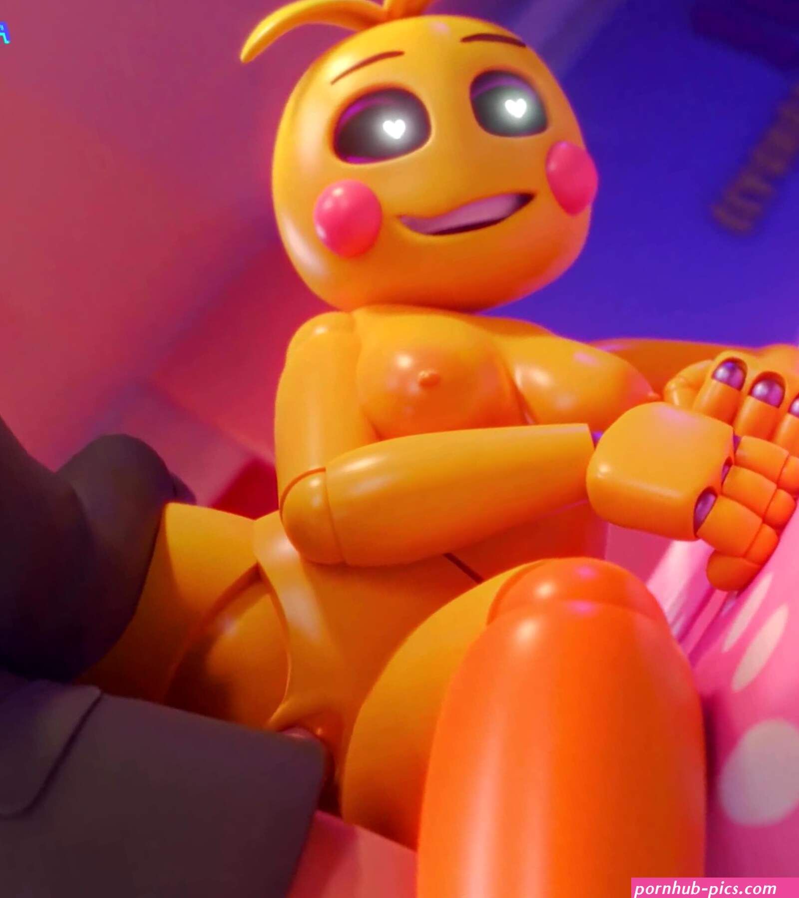 Five Nights At Freddys Toy Chica fnaf Big Breasts Animated