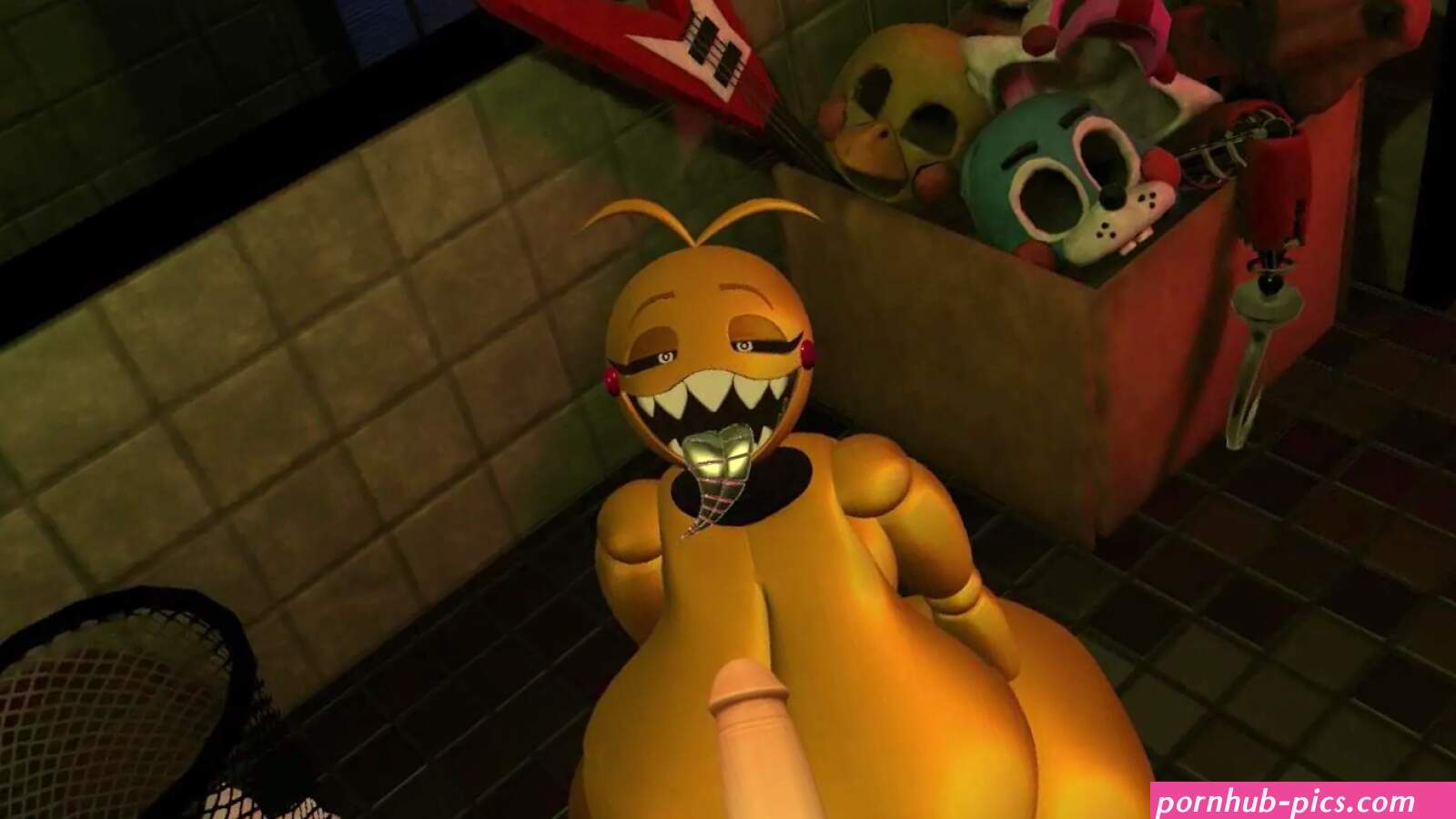 hyper toy chica blowjob