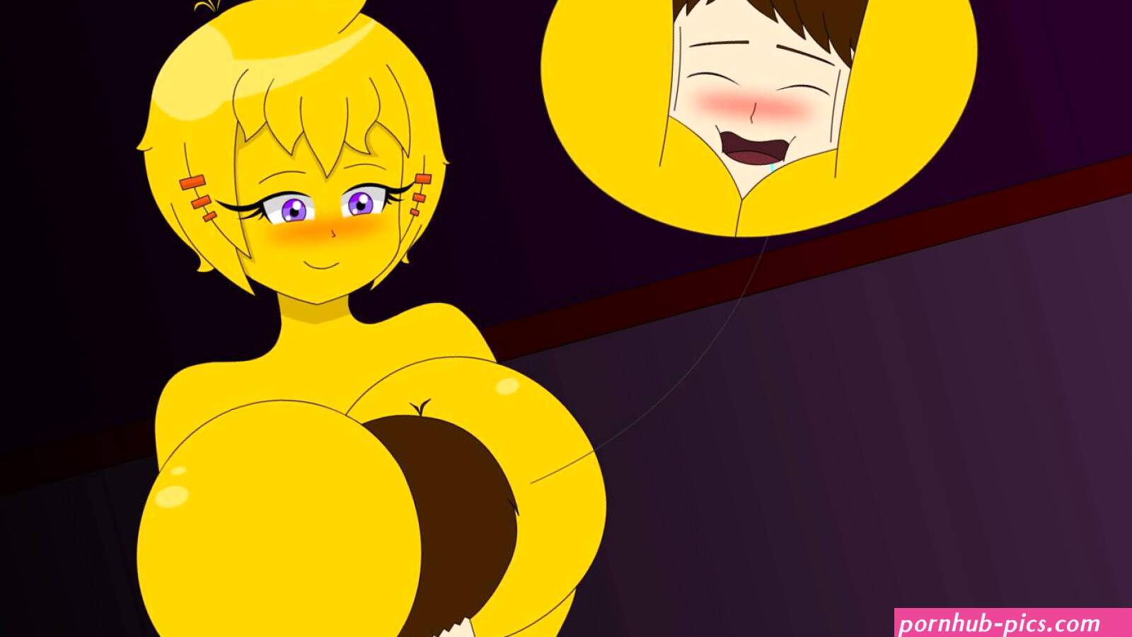 FNIA Chica presses me to her big breasts by Michaeltime on DeviantArt