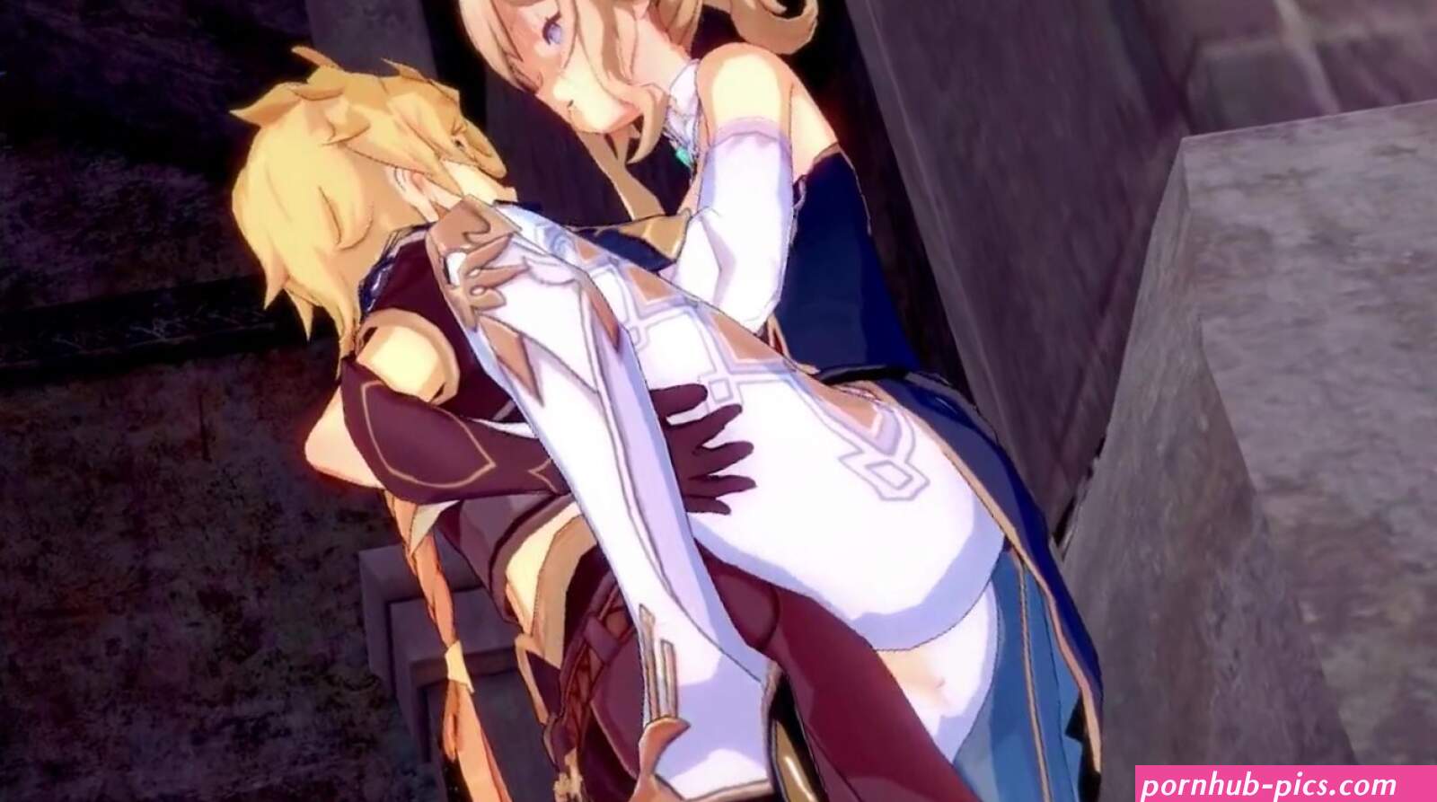 Jean Gunnhildr and Aether have extreme sex into a deserted mature castle.