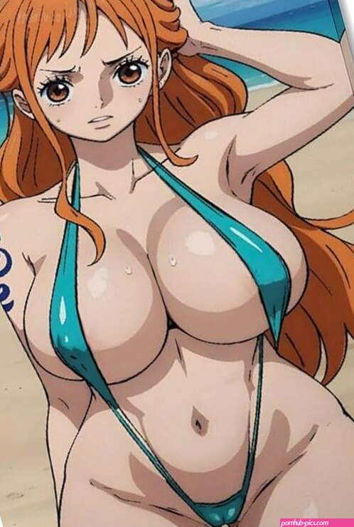 : generic Sexy Anime Girl Nami in Bikini on Beach Paintingts Prints Poster Canvas Wall Art Room Decor P-1 24x36inch60x90cm Frame-style: Posters Prints