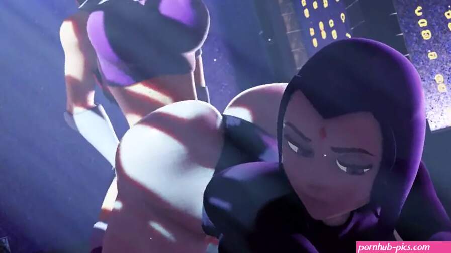 Raven cum inflated by Futa Starfire