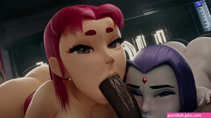 Raven Starfire BBC Blowjob Animation WSound
