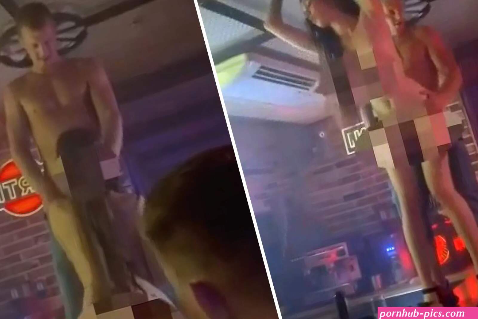 Bouncer has sex with naked woman in nightclub as patrons cheer