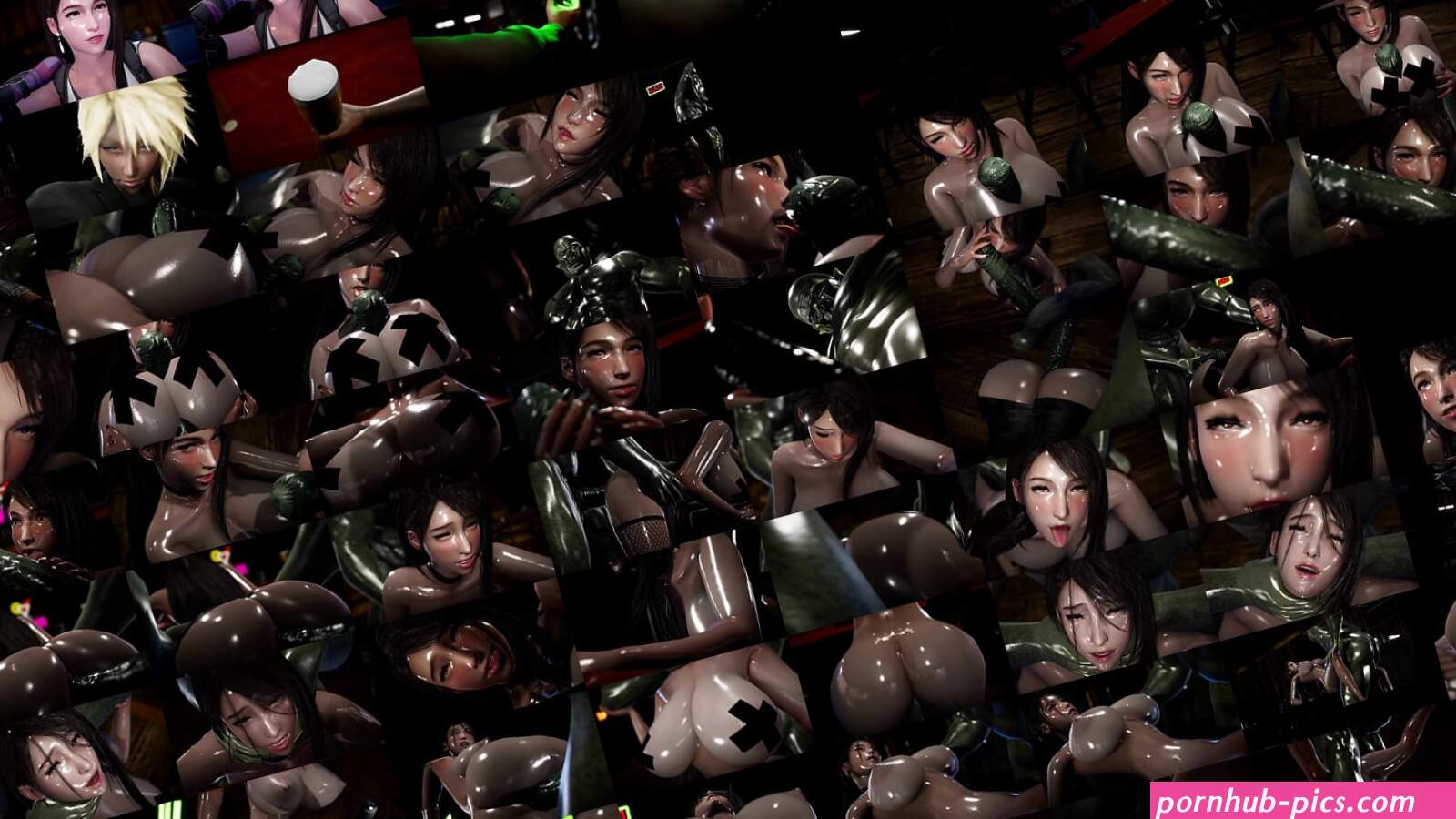 Tifa gets her tight pussy stretched by a massive Orc Cock!