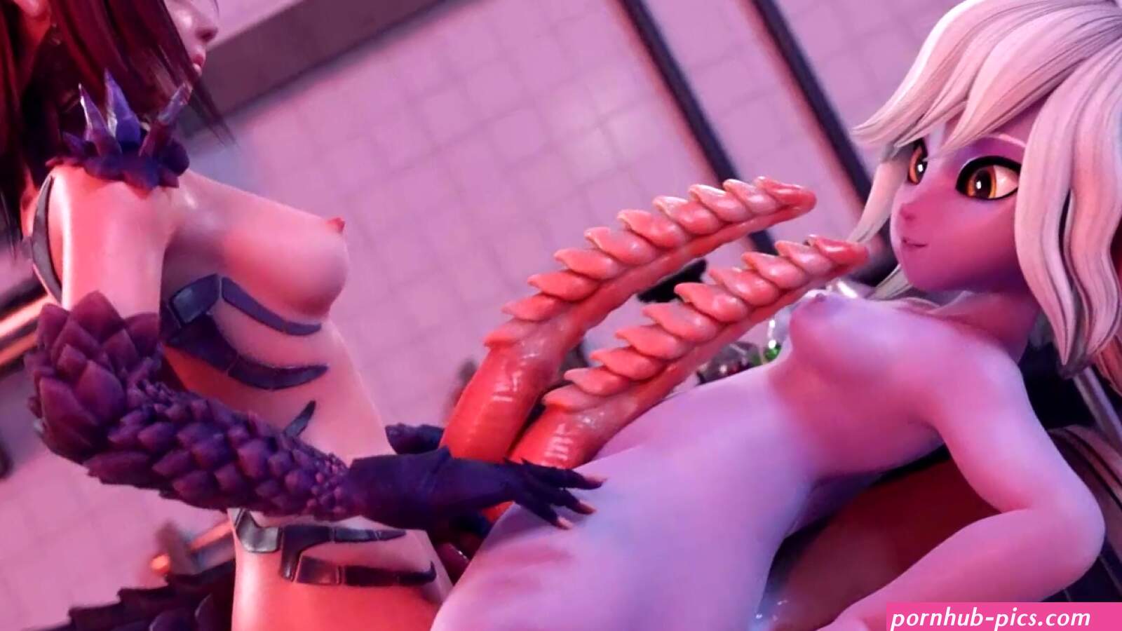 FUTA 3D Cartoon: Petite Elf-girl Gets a DP Over-Load From A Horny Dragon Shemale With Two Cocks