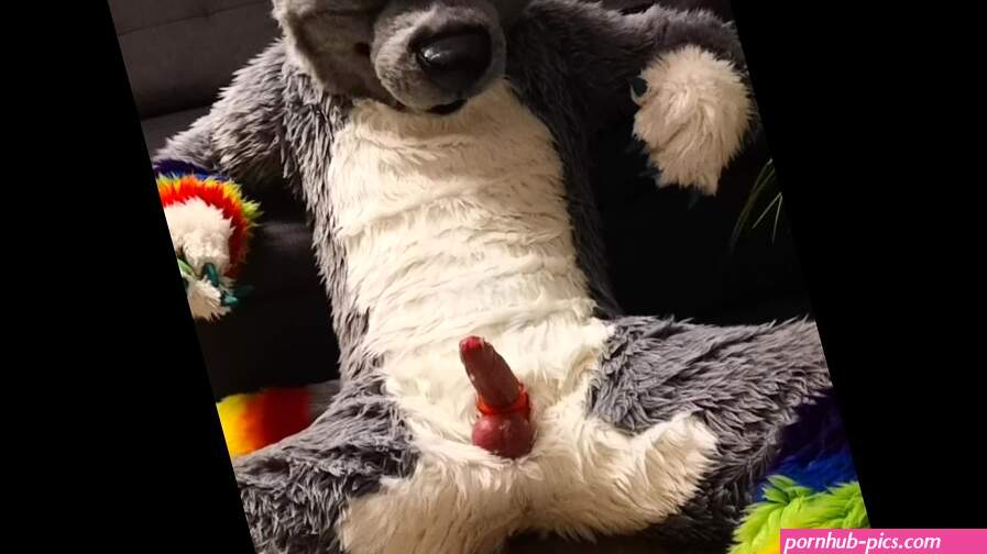 Wolf riding bad dragon dildo with huge cumshot at the end