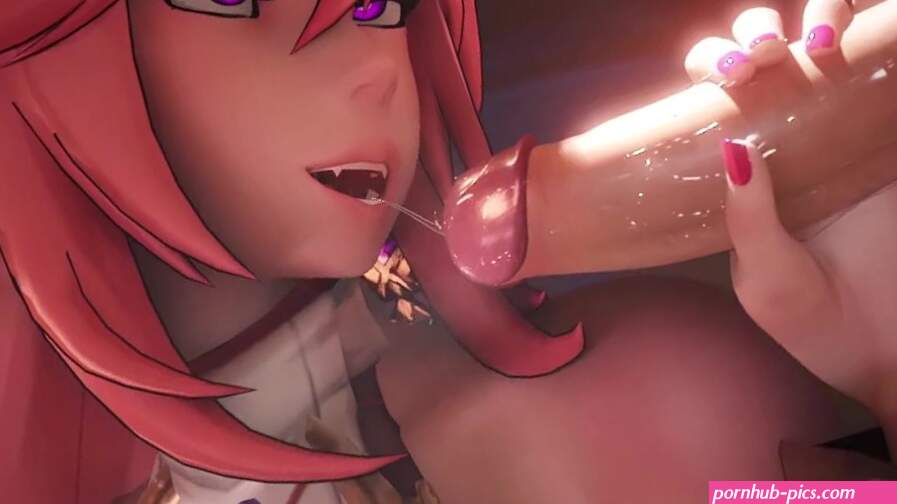 Yae Miko Sucking Cock Like a Porn Star Kissing the tip Genshin Impact BJ Sex Hentai Tongue Licking