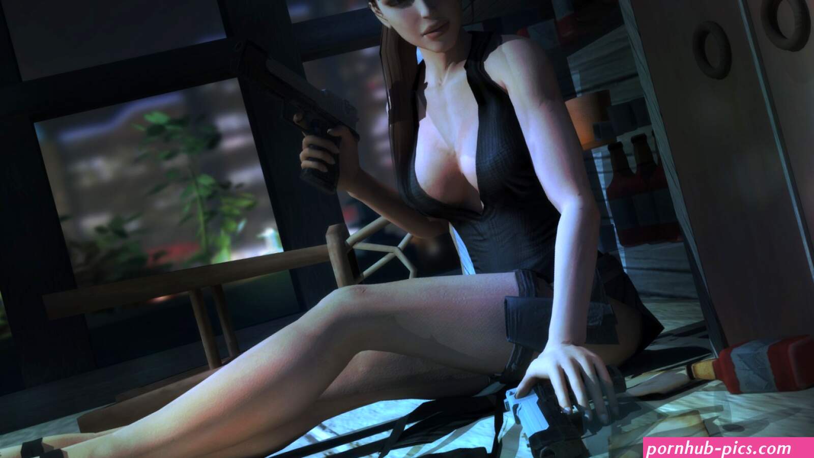 Wallpaper : women sitting thigh highs fashion boobs lingerie Lara Croft Tomb Raider Tomb Raider Legend rule 34 beauty leg Sense screenshot human positions photo shoot art model 1920x1080