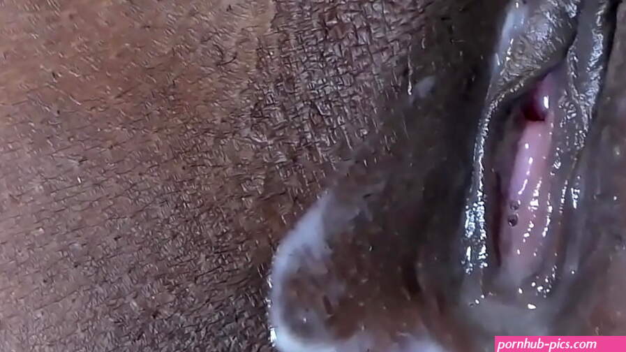 Black shaved vagina fucked and cum inside