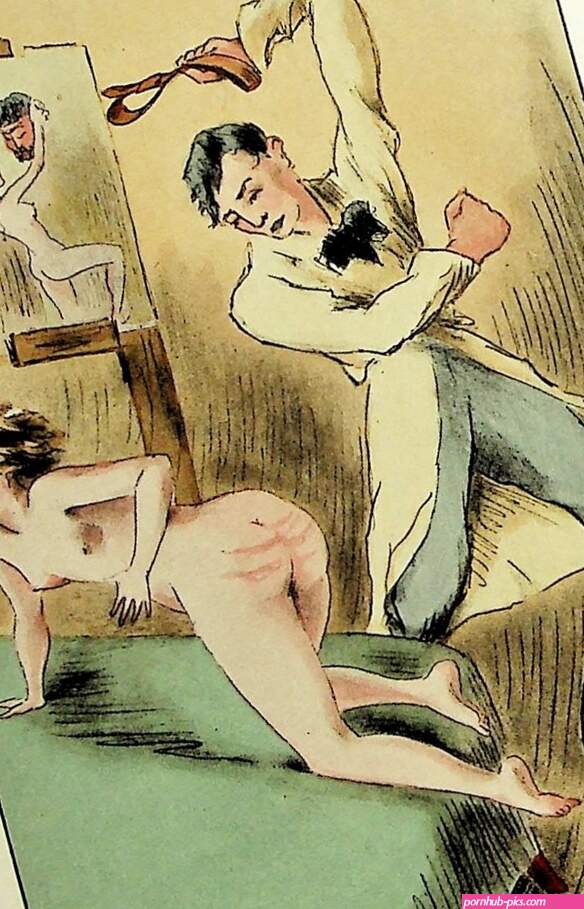 Belt Spanking His Muse Redux