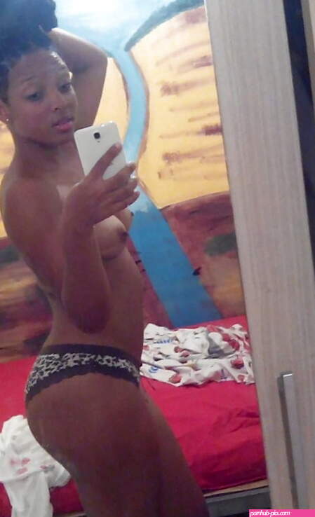 Black girl half naked