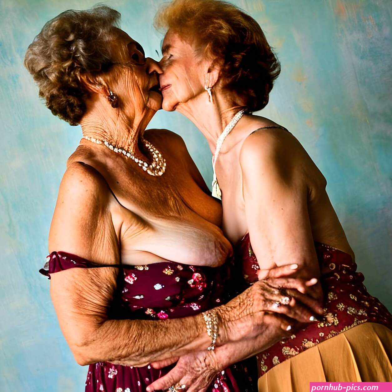 Porn image of kissing lesbian 80 created by AI