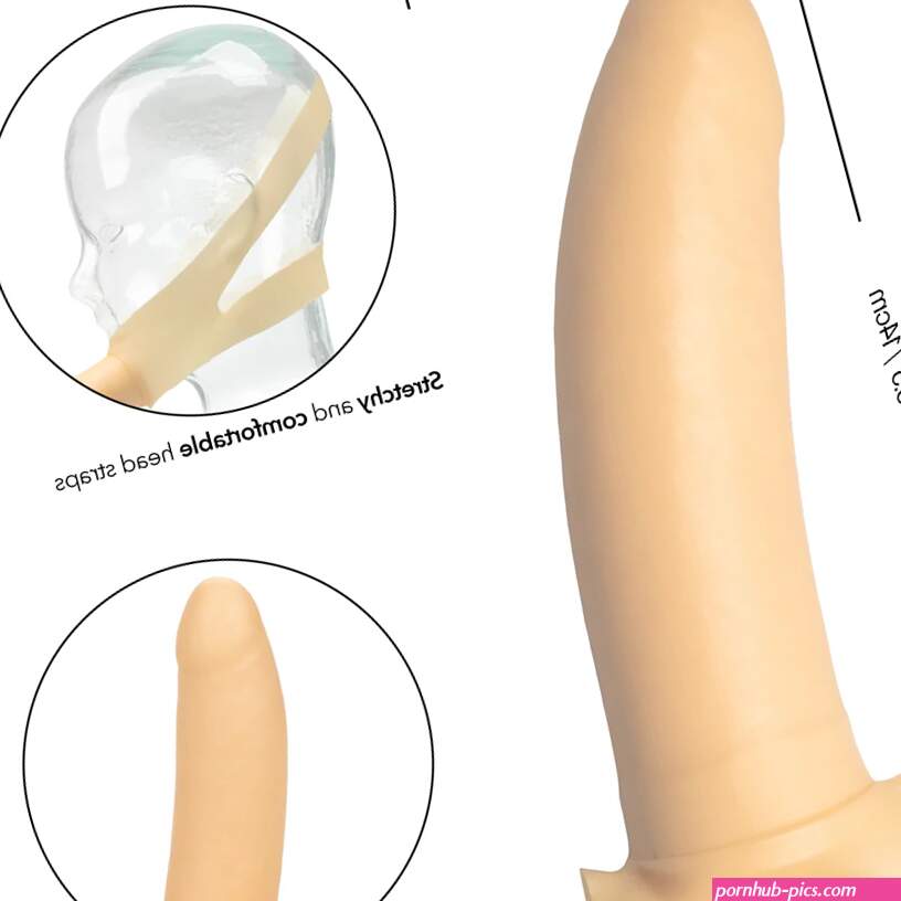 The Original Accommodator Latex Strap-On Facial Dildo Sex Toy