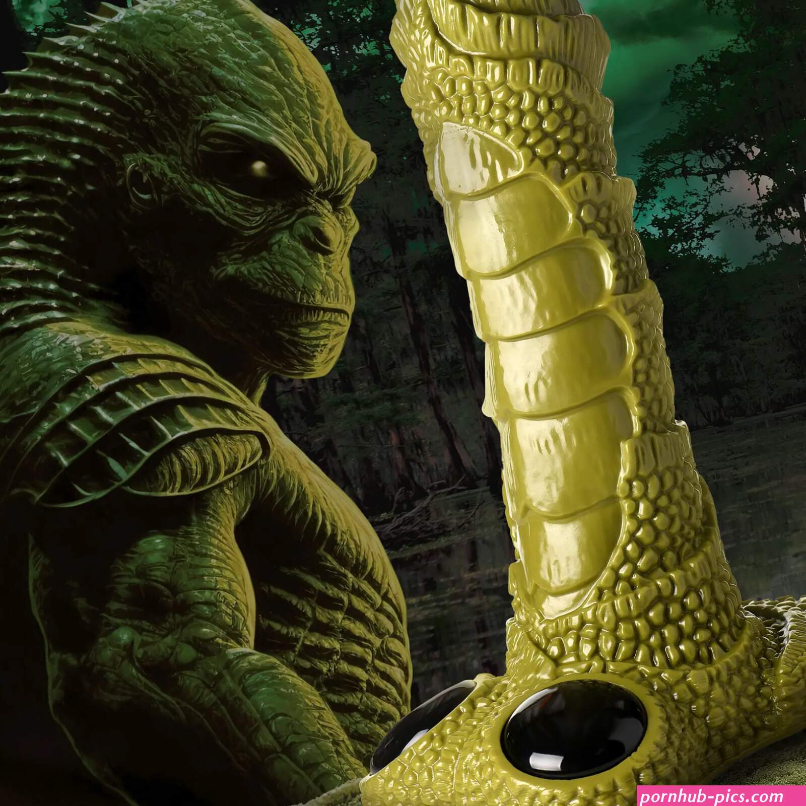 Scaly Swamp Monster 3 Foot Giant Dildo