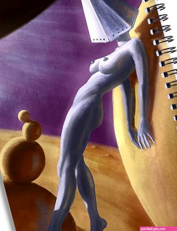 Surreal sexy Lesbian fantasy erotic Objectification Women Abstract art Big Boobs Geometric erotic Spiral Notebook by Milotvorsky Michael