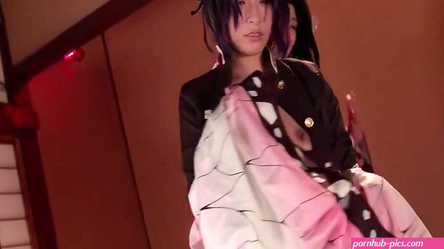 Demon Slayerkochou Step sistersthreesomescosplay Jav